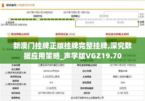 新澳门挂牌正版挂牌完整挂牌,深究数据应用策略_声学版VGZ19.70