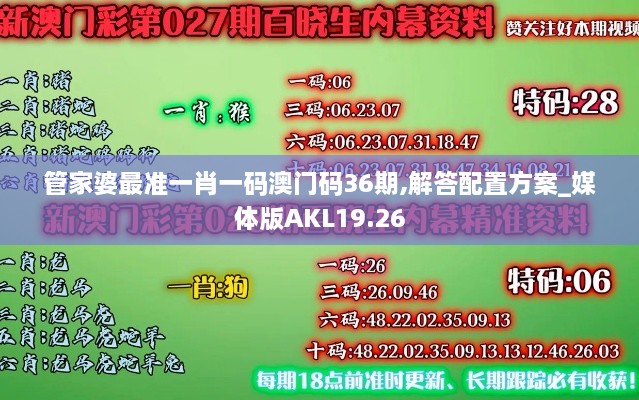 管家婆最准一肖一码澳门码36期,解答配置方案_媒体版AKL19.26