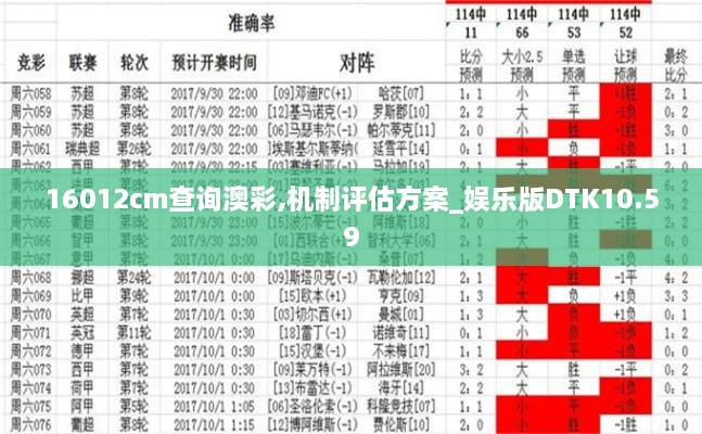 16012cm查询澳彩,机制评估方案_娱乐版DTK10.59