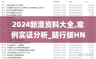 2024新澳资料大全,案例实证分析_随行版HNE14.10