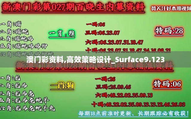 澳门彩资料,高效策略设计_Surface9.123