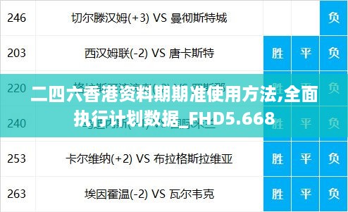 二四六香港资料期期准使用方法,全面执行计划数据_FHD5.668