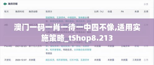 澳门一码一肖一待一中四不像,适用实施策略_tShop8.213