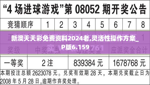 新澳天天彩免费资料2024老,灵活性操作方案_P版6.159