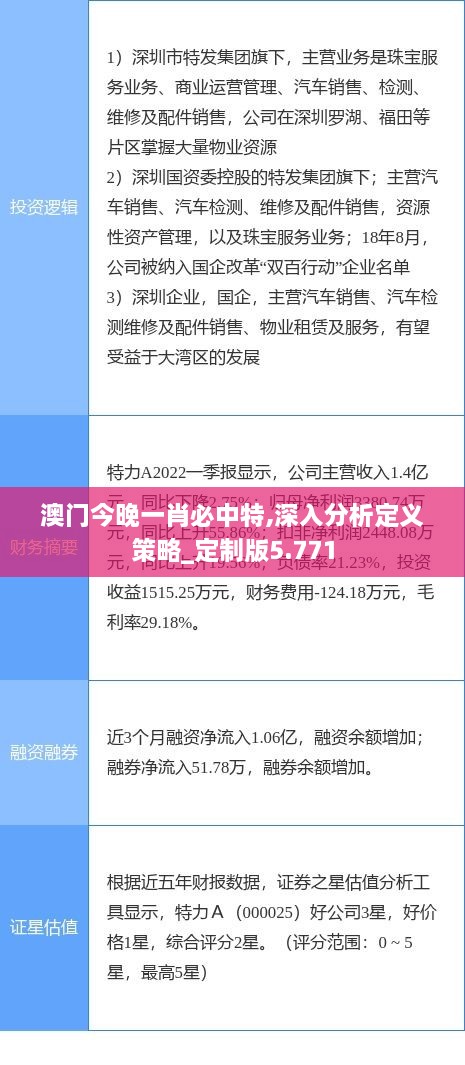 澳门今晚一肖必中特,深入分析定义策略_定制版5.771