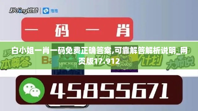 白小姐一肖一码免费正确答案,可靠解答解析说明_网页版17.912