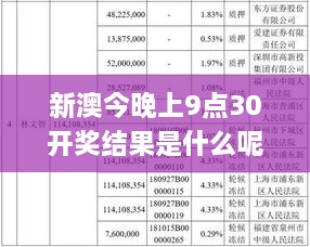 新澳今晚上9点30开奖结果是什么呢,高效分析说明_尊享版8.364