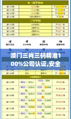 澳门三肖三码精准100%公司认证,安全设计解析_战略版2.605