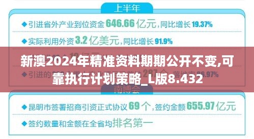 新澳2024年精准资料期期公开不变,可靠执行计划策略_L版8.432