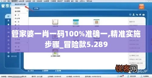 管家婆一肖一码100%准确一,精准实施步骤_冒险款5.289