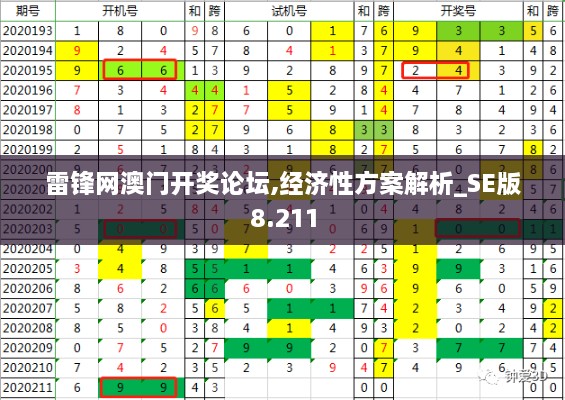 雷锋网澳门开奖论坛,经济性方案解析_SE版8.211