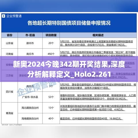 新奥2024今晚342期开奖结果,深度分析解释定义_Holo2.261