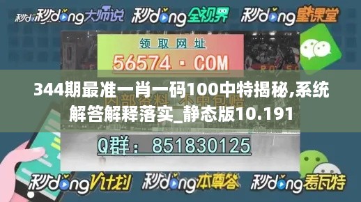 344期最准一肖一码100中特揭秘,系统解答解释落实_静态版10.191