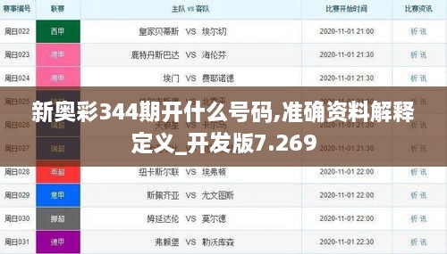 新奥彩344期开什么号码,准确资料解释定义_开发版7.269