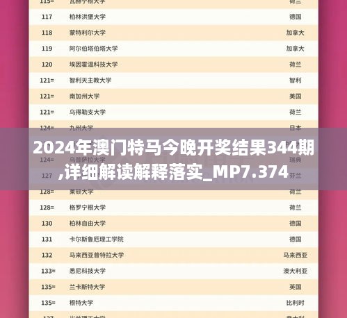 2024年澳门特马今晚开奖结果344期,详细解读解释落实_MP7.374