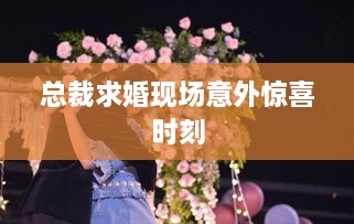 总裁求婚现场意外惊喜时刻