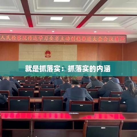 就是抓落实：抓落实的内涵 