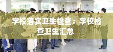 学校落实卫生检查：学校检查卫生汇总 