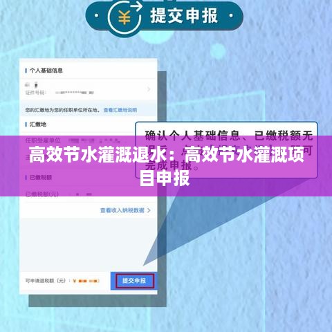 高效节水灌溉退水：高效节水灌溉项目申报 