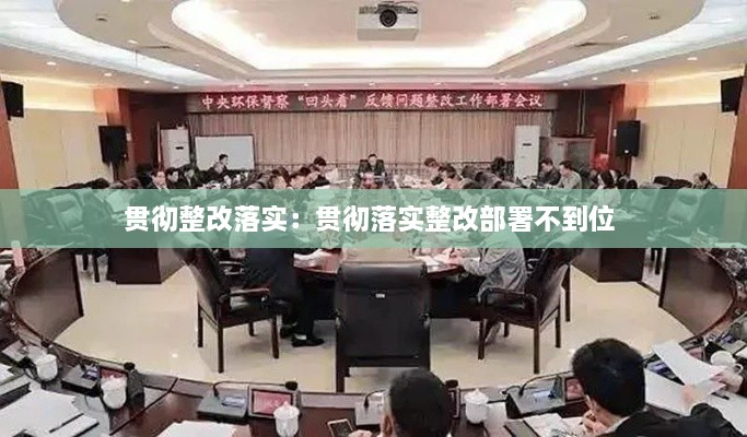 贯彻整改落实：贯彻落实整改部署不到位 