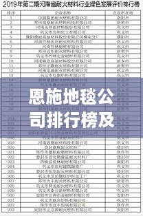 恩施地毯公司排行榜及行业深度剖析