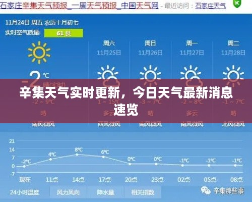 辛集天气实时更新，今日天气最新消息速览