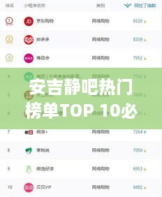 安吉静吧热门榜单TOP 10必去体验！