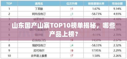 山东国产山寨TOP10榜单揭秘，哪些产品上榜？