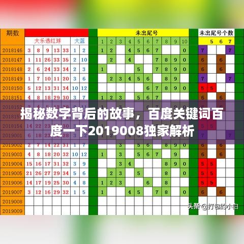 揭秘数字背后的故事，百度关键词百度一下2019008独家解析