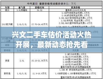 兴文二手车估价活动火热开展，最新动态抢先看