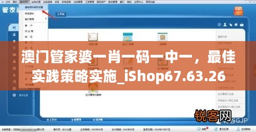 澳门管家婆一肖一码一中一，最佳实践策略实施_iShop67.63.26