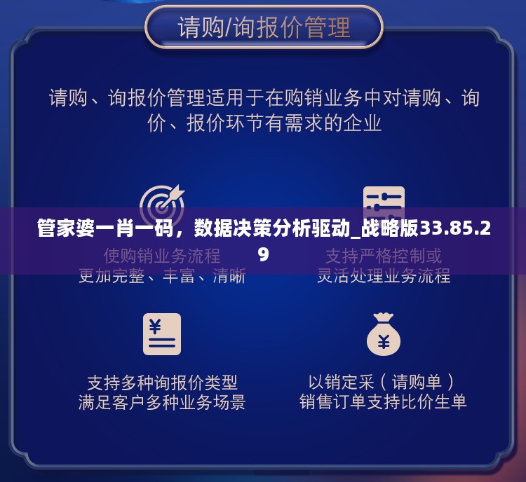 管家婆一肖一码，数据决策分析驱动_战略版33.85.29