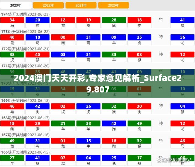 2024澳门天天开彩,专家意见解析_Surface29.807