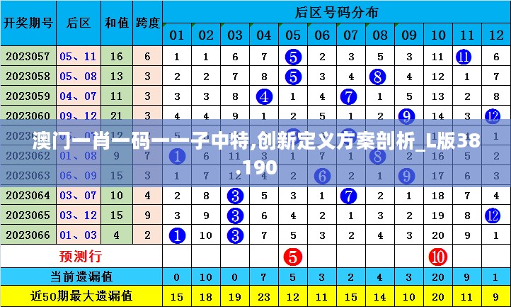 澳门一肖一码一一子中特,创新定义方案剖析_L版38.190