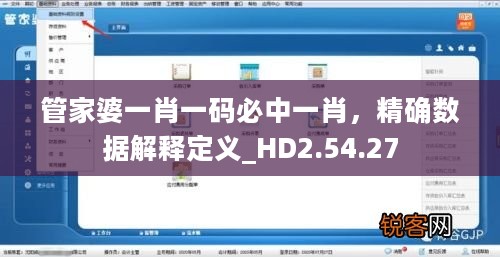 管家婆一肖一码必中一肖，精确数据解释定义_HD2.54.27