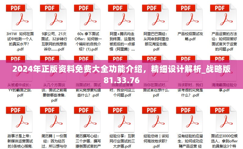 2024年正版资料免费大全功能介绍，精细设计解析_战略版81.33.76