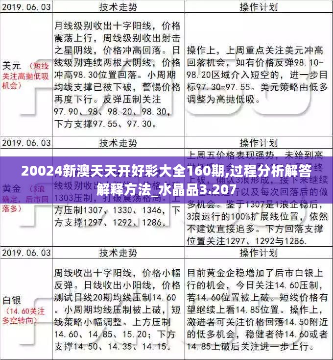 20024新澳天天开好彩大全160期,过程分析解答解释方法_水晶品3.207