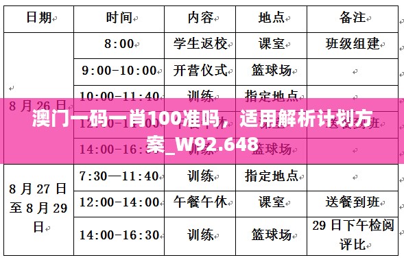 澳门一码一肖100准吗，适用解析计划方案_W92.648