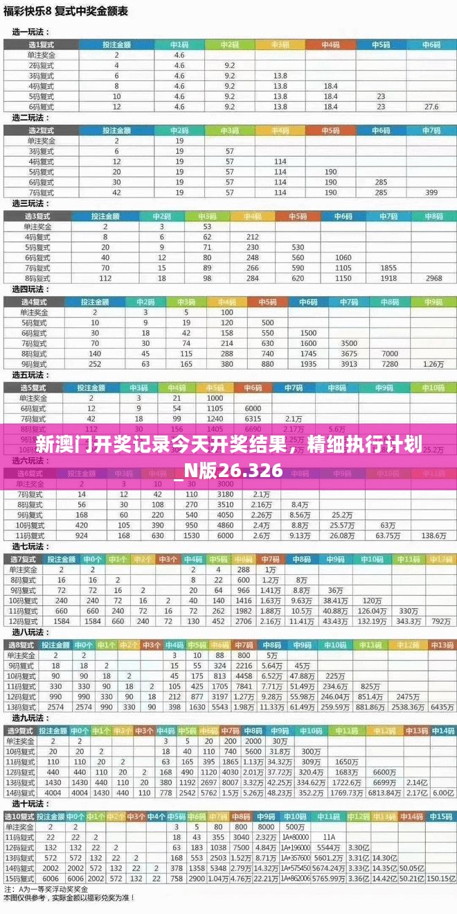 新澳门开奖记录今天开奖结果，精细执行计划_N版26.326