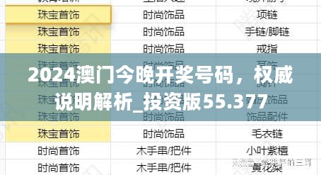 2024澳门今晚开奖号码，权威说明解析_投资版55.377