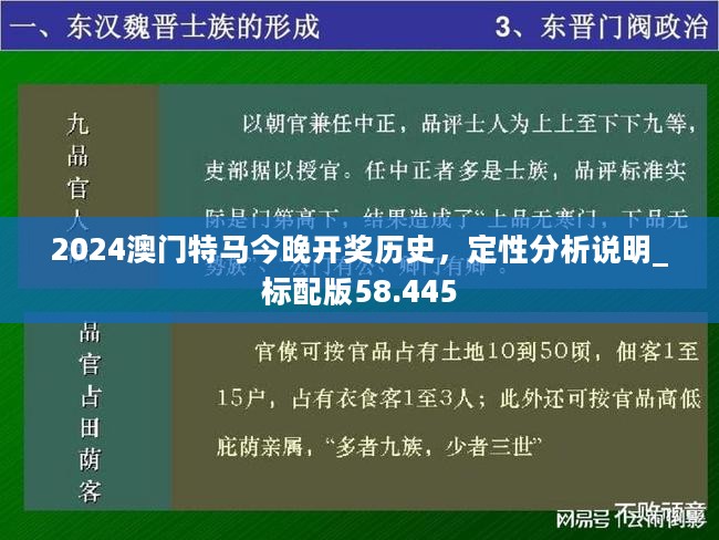 2024澳门特马今晚开奖历史，定性分析说明_标配版58.445