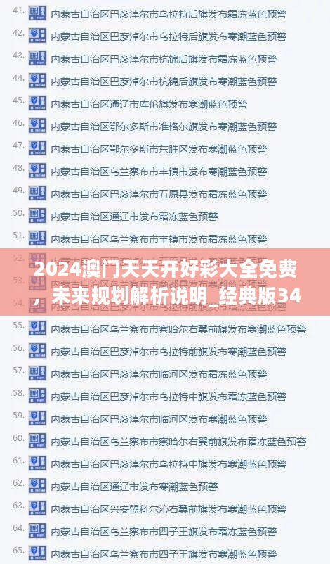 2024澳门天天开好彩大全免费，未来规划解析说明_经典版34.406