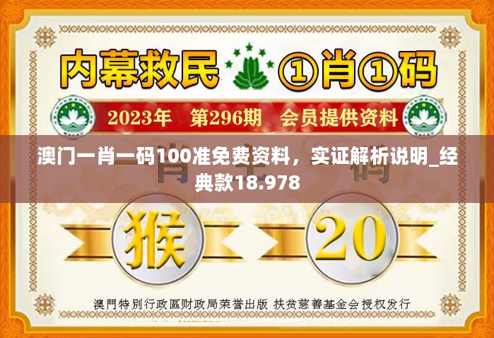 澳门一肖一码100准免费资料，实证解析说明_经典款18.978