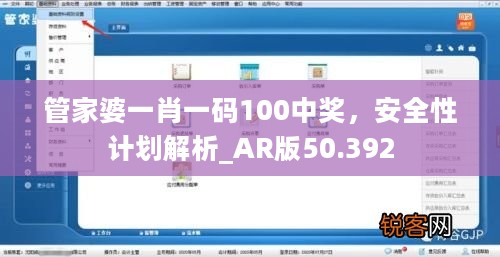 管家婆一肖一码100中奖，安全性计划解析_AR版50.392