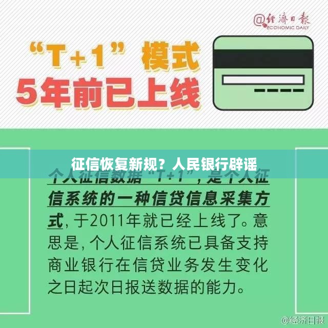 征信恢复新规？人民银行辟谣