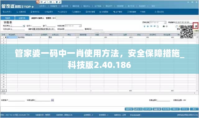 管家婆一码中一肖使用方法，安全保障措施_科技版2.40.186