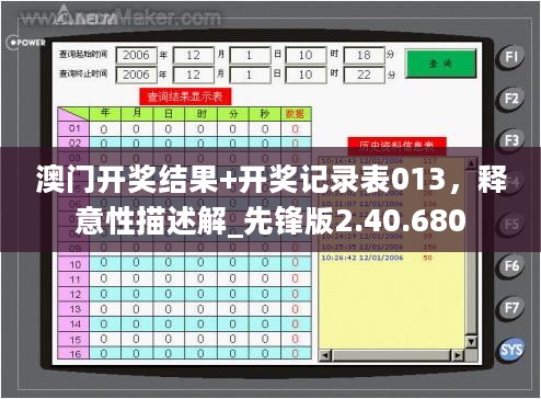 澳门开奖结果+开奖记录表013，释意性描述解_先锋版2.40.680