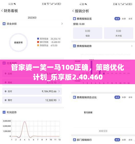 管家婆一笑一马100正确，策略优化计划_乐享版2.40.460