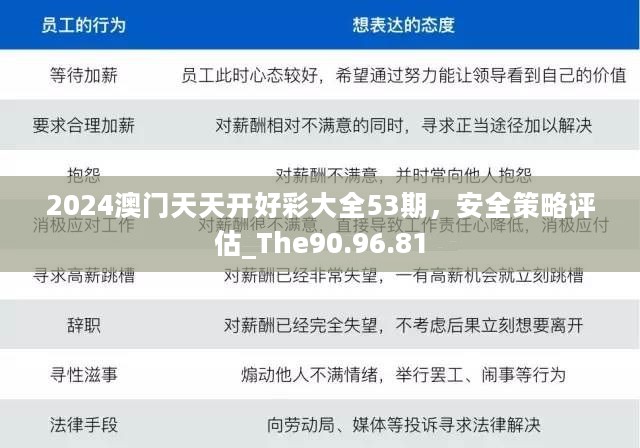 2024澳门天天开好彩大全53期，安全策略评估_The90.96.81