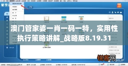 澳门管家婆一肖一码一特，实用性执行策略讲解_战略版8.19.31